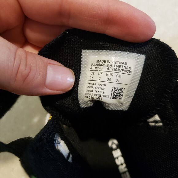 CONVERSE KIDS CHUCK TAYLOR ALL STAR HIGHT-TOP DINOSAUR YTH SZ 2.5 Black WORN 1X - Picture 7 of 7